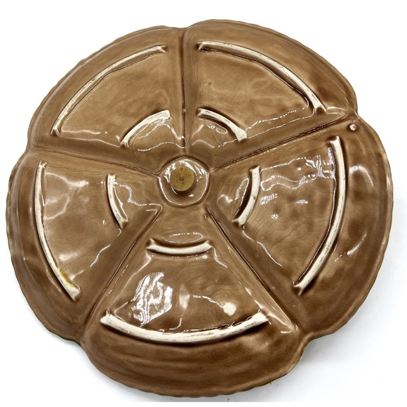 Vintage Jamal Majolika Devised Fruit Hors d’ oeuvres Snack Tray Lemon Toothpick - Picture 8 of 8